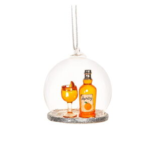 Sklenená ručne vyrobená vianočná ozdoba ø 8 cm Christmas Spritz – Sass & Belle
