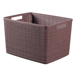 Hnedo-fialový úložný kôš Curver Jute, 20 l