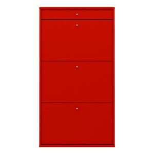 Červená skrinka na topánky Mistral Red