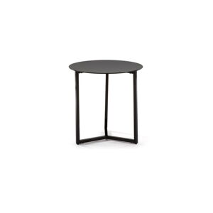 Čierny odkladací stolík Kave Home Marae, ⌀ 50 cm