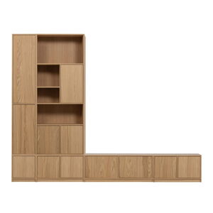 TV zostava v dekore duba v prírodnej farbe 304x243 cm Modulair – vtwonen
