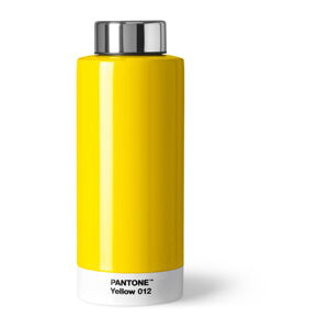 Žltá fľaša z antikoro ocele Pantone, 630 ml