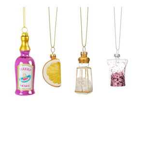 Sklenené vianočné ozdoby v súprave 4 ks Tequila – Sass & Belle
