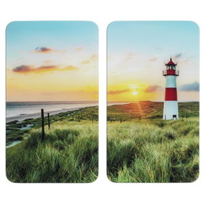 Kryty na sporák v sade 2 ks z tvrdeného skla 52x30 cm Lighthouse - Maximex