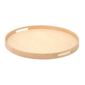 Kruhový drevený podnos Wireworks Busboy Oak, ø 45 cm