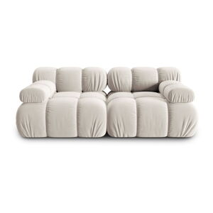Béžová zamatová pohovka 188 cm Bellis – Micadoni Home