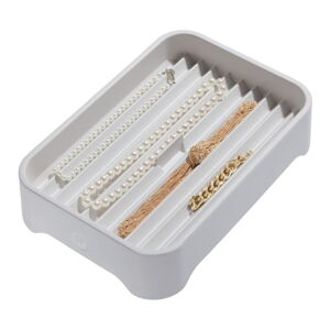 Sivý organizér na šperky iDesign Eco Bin, 28,12 x 19,23 cm