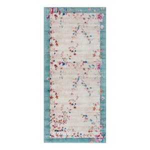 Krémovobiely/tyrkysovomodrý behúň 80x200 cm Amira – Hanse Home