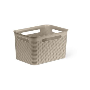 Béžový úložný košík z recyklovaného plastu Brisen - Rotho