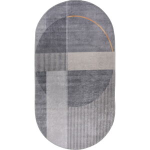 Sivý umývateľný koberec 120x180 cm Oval – Vitaus