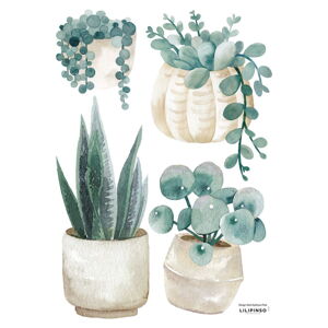 Súprava detských samolepiek 4 ks 30x42 cm Plants & Jars – Lilipinso