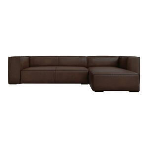 Tmavo hnedá kožená rohová pohovka (pravý roh) Madame - Windsor & Co Sofas