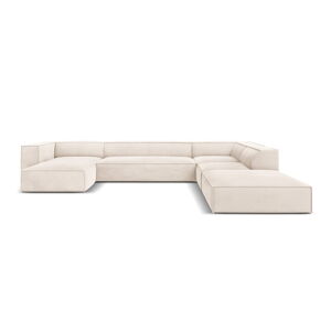 Krémová kožená rohová pohovka (pravý roh) Madame - Windsor & Co Sofas