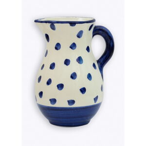 Modro-biely keramický džbán Tierra Bella Dots, 1,2 l