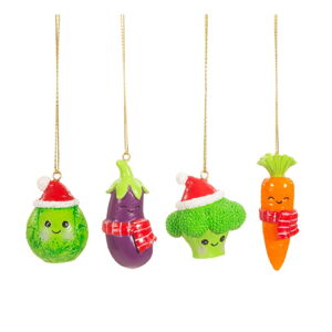 Sklenené vianočné ozdoby v súprave 4 ks Vegetable Mini – Sass & Belle