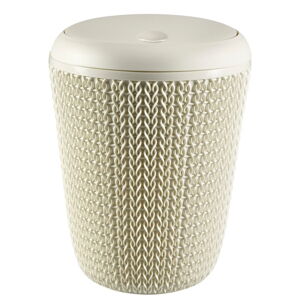 Biely kúpeľňový odpadkový kôš Curver Knit, 7 l
