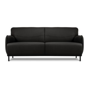 Čierna kožená pohovka Windsor & Co Sofas Neso, 175 x 90 cm