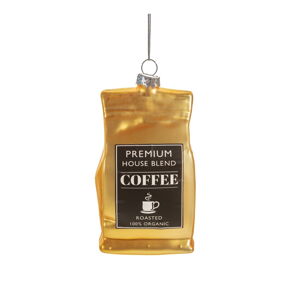 Sklenená ručne vyrobená vianočná ozdoba 10 cm Coffee – Sass & Belle