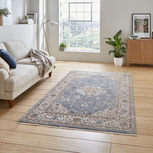 Modrý/béžový koberec 80x150 cm Vintage – Think Rugs