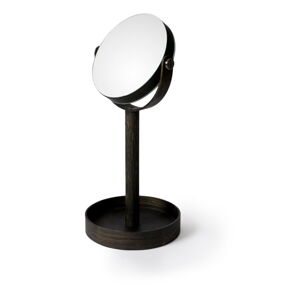 Stolové zrkadlo s poličkou z dubového dreva Wireworks Magnify Dark