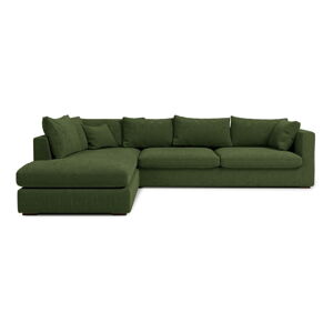 Tmavo zelená rohová pohovka (ľavý roh) Comfy - Scandic