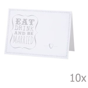 Svadobné menovky Be Married, 10 ks