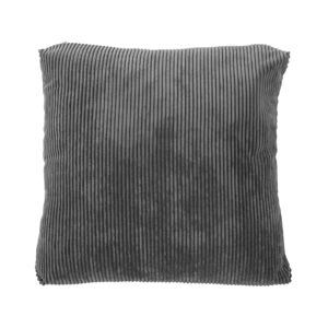 Tmavosivý dekoratívny vankúš Tiseco Home Studio Ribbed, 60 x 60 cm