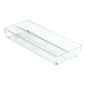 Priehľadný organizér s priehradkami iDesign Linus, 38 x 15 cm