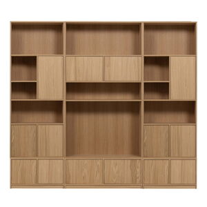Modulárna knižnica v dekore duba v prírodnej farbe 264x243 cm Modulair – vtwonen