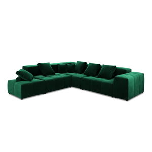 Zelená zamatová rohová pohovka (variabilná) Rome Velvet - Cosmopolitan Design