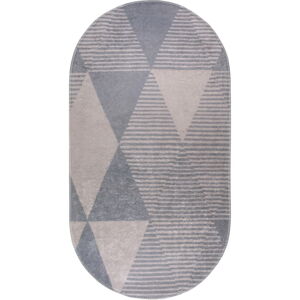 Sivý umývateľný koberec 120x180 cm Oval – Vitaus