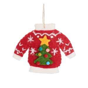 Textilná vianočná ozdoba Christmas Jumper – Sass & Belle