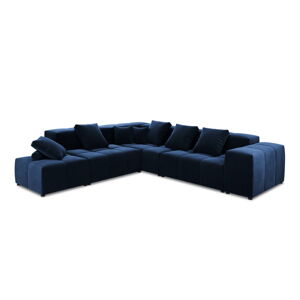 Modrá zamatová rohová pohovka (variabilná) Rome Velvet - Cosmopolitan Design
