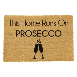 Rohožka z prírodného kokosového vlákna Artsy Doormats This Home Runs On Prosecco, 40 x 60 cm