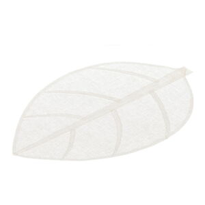Biele prestieranie v tvare listu Unimasa, 50 × 33 cm