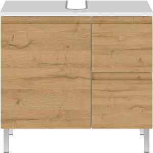 Biela skrinka pod umývadlo v dekore duba 60x56 cm Torrance - Germania