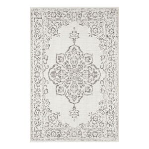 Sivo-krémový vonkajší koberec NORTHRUGS Tilos, 80 x 150 cm