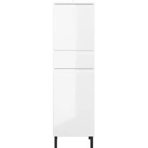 Biela vysoká kúpeľňová skrinka 34x120 cm Salinas - Germania