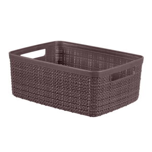 Hnedo-fialový úložný košík Curver Jute, 5 l