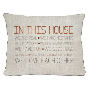 Béžový vankúš Really Nice Things House, 50 x 35 cm