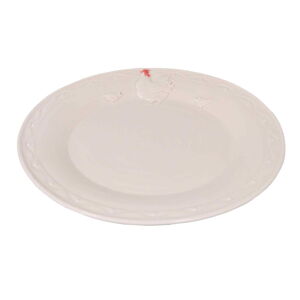 Biely keramický tanier Antic Line Hen, ⌀ 25 cm