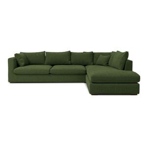 Tmavo zelená rohová pohovka (pravý roh) Comfy - Scandic