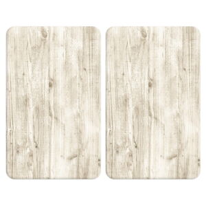 Kryty na sporák z tvrdeného skla v súprave 2 ks 52x30 cm Natural – Wenko
