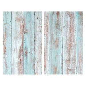 Kryty na sporák z tvrdeného skla v sade 2 ks 52x30 cm Blue Wood - Allstar