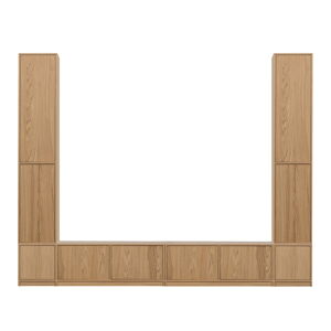 TV zostava v dekore duba v prírodnej farbe 300x243 cm Modulair – vtwonen