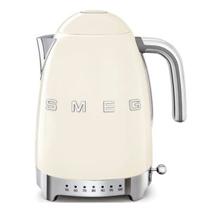 Krémová rýchlovarná kanvica z nehrdzavejúcej ocele 1,7 l Retro Style – SMEG