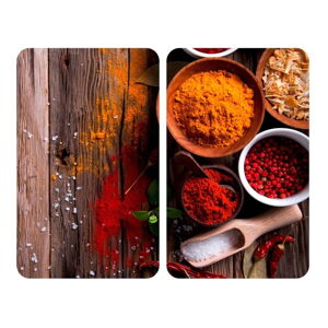 Sada 2 sklenených krytov na sporák Wenko XL Spices, 52 × 40 cm