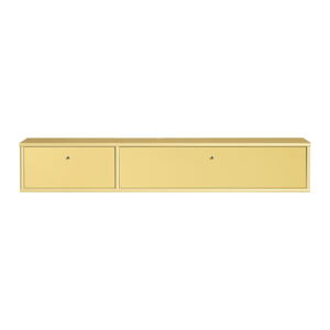 Svetložltý TV stolík 136x22 cm Mistral – Hammel Furniture