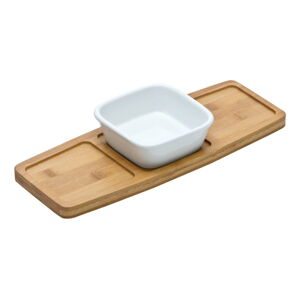 Servírovacia doštička s miskou Premier Housewares Bamboo Snack