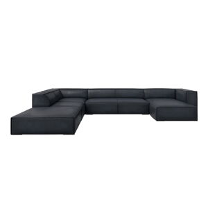 Čierna kožená rohová pohovka (ľavý roh) Madame - Windsor & Co Sofas